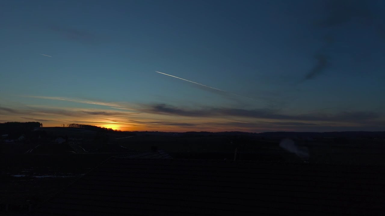 Rural Sunset | Drifting Clouds | Real Time | 1 Hour | Silent