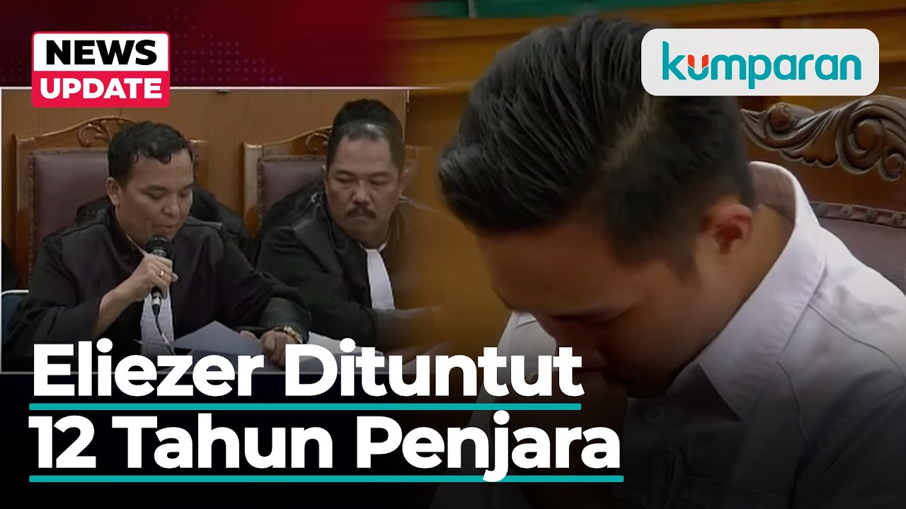 Richard Eliezer Menangis saat Jaksa Bacakan Tuntutan 12 Tahun Penjara