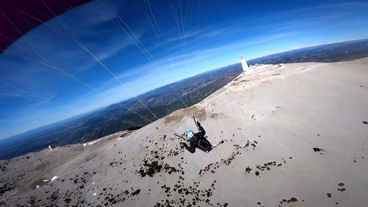 Parapente sur le Ventoux, balade du 27 janvier 2024 .