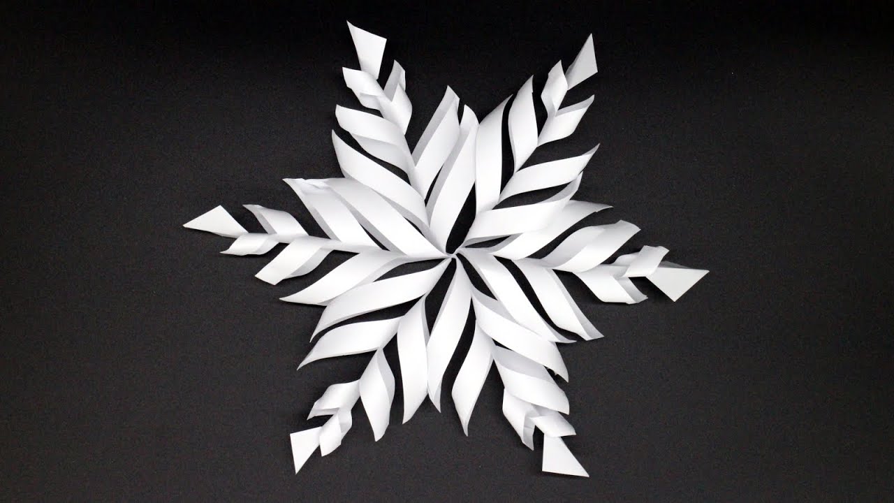 Basteln mit Papier 'Schneeflocke' DIY Deko f&uuml;r Winter, Advent & Weihnachten [W+]