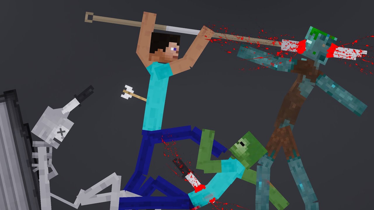 Minecraft Creatures Fight Each Other In People Playground (20)