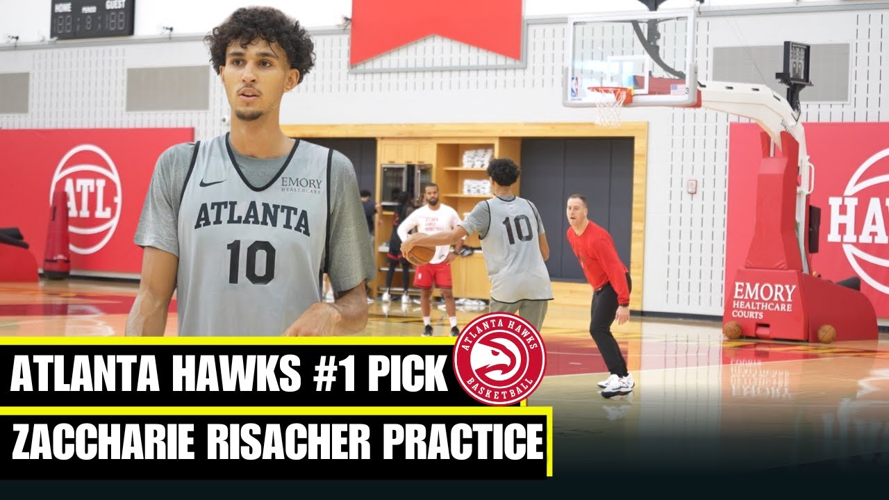 Atlanta Hawks #1 Pick Zaccharie Risacher Shoot After Practice and Interview