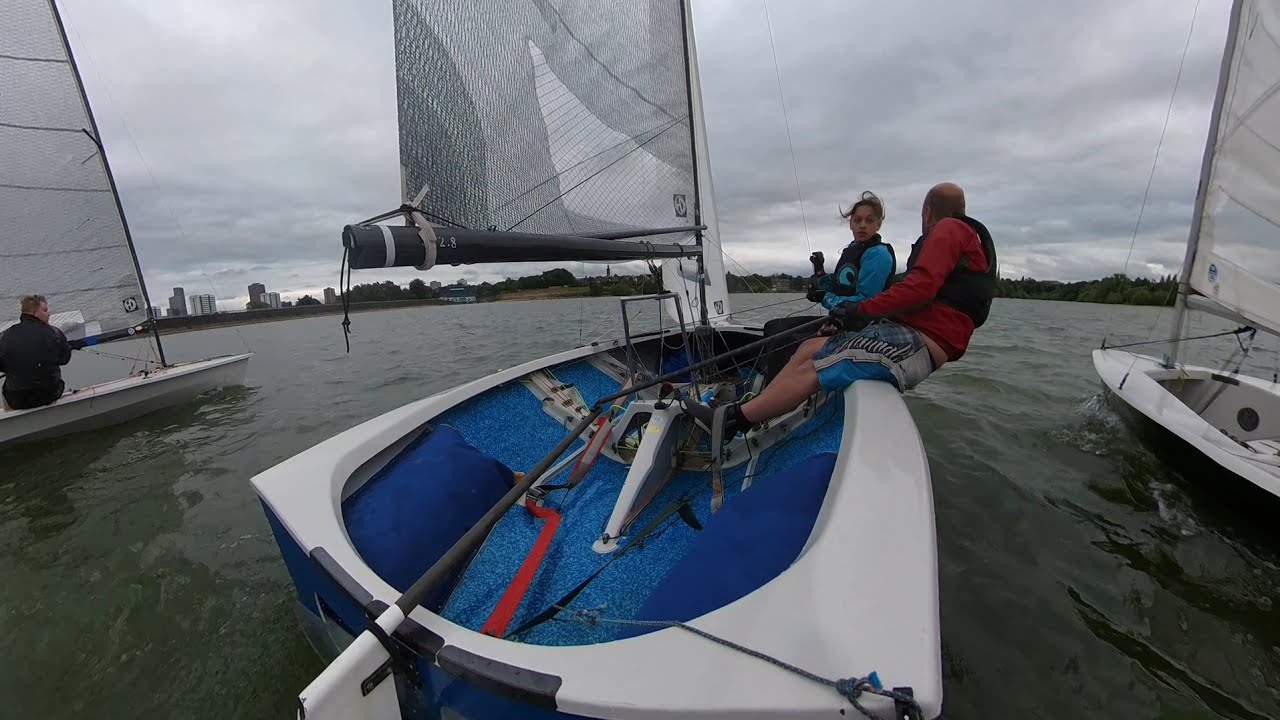 Merlin Rocket sailing with my daughter -  great shifts up the first beat
