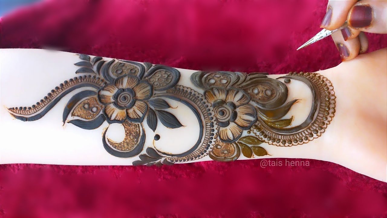 Very stylish Khafeef bold Henna Design | Eid Mehndi |  Latest Beautiful Gulf Design For Front Hand