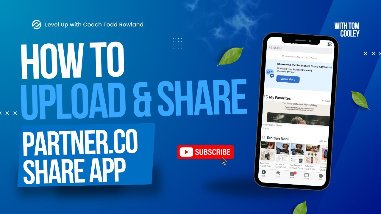 Как загружать и делиться видео в приложении Partner.Co Share 📲 (обучение от Тома Кули)