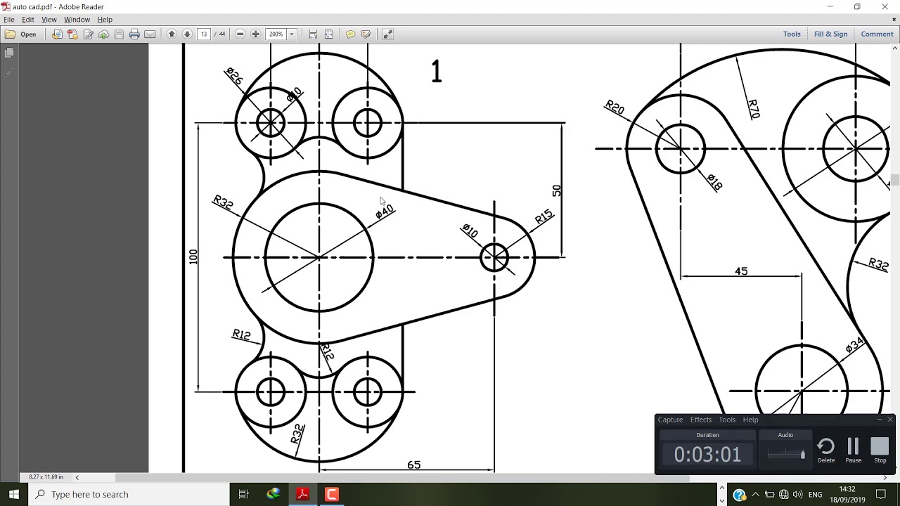 تمرين تطبيقي مهم 7 AutoCAD Mechanical