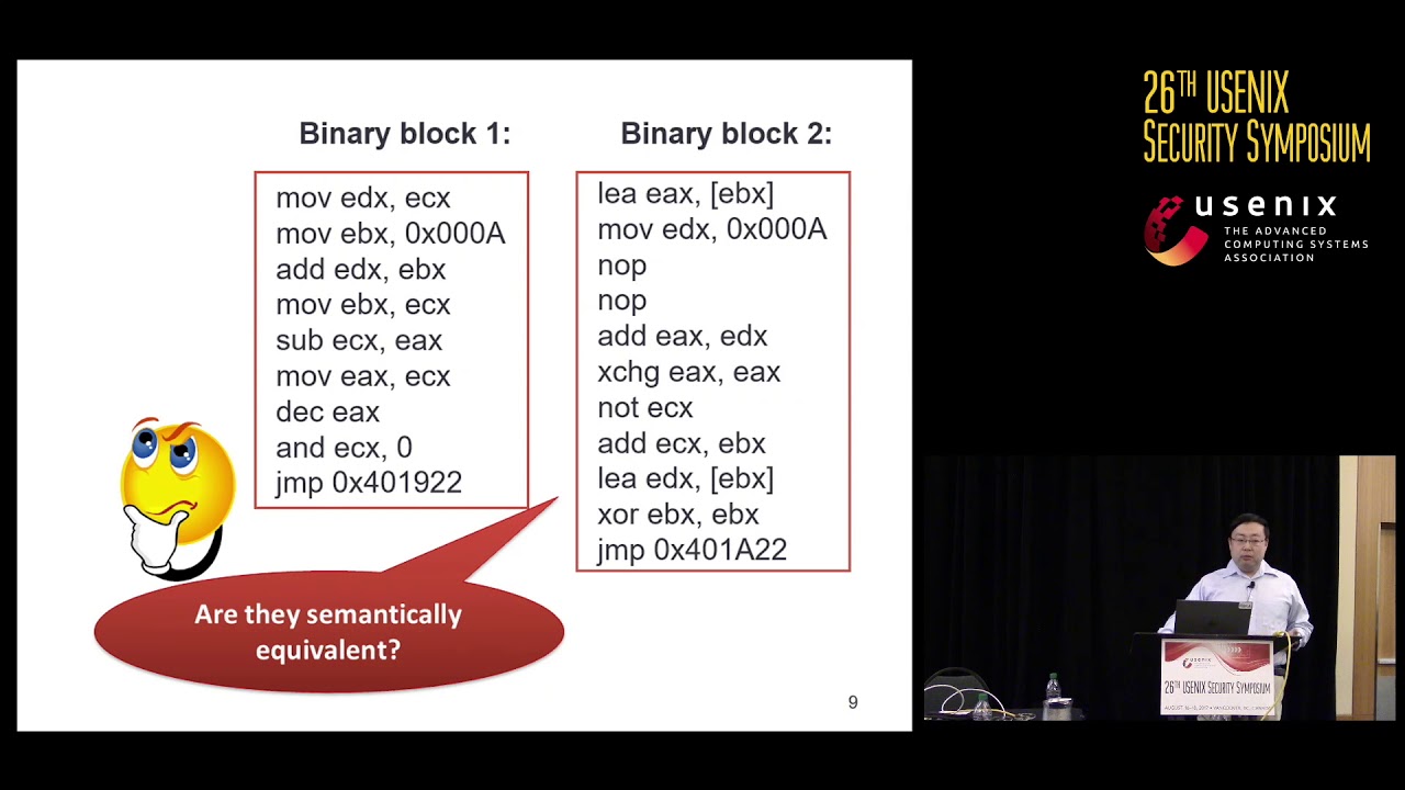 USENIX Security '17 - BinSim: Trace-based Semantic Binary Diffing...
