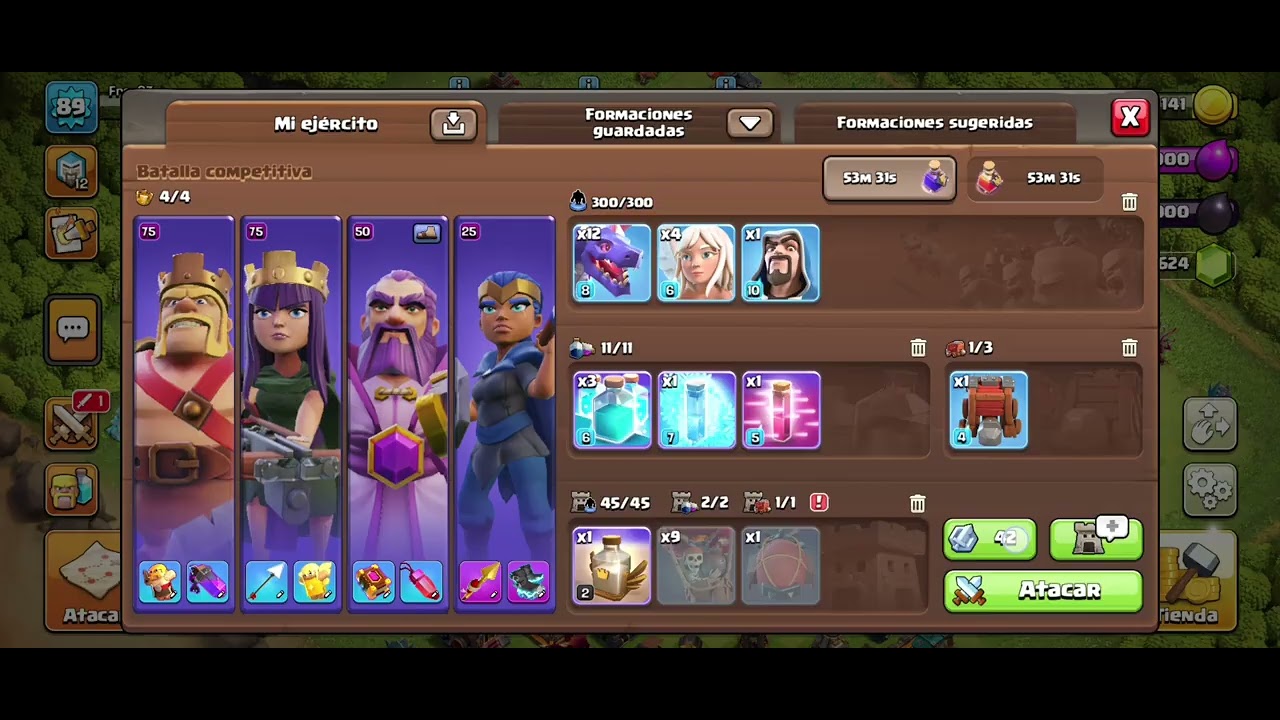 como obtener un 100% de efectividad en batallas competitivas !! formacion en la descripción.