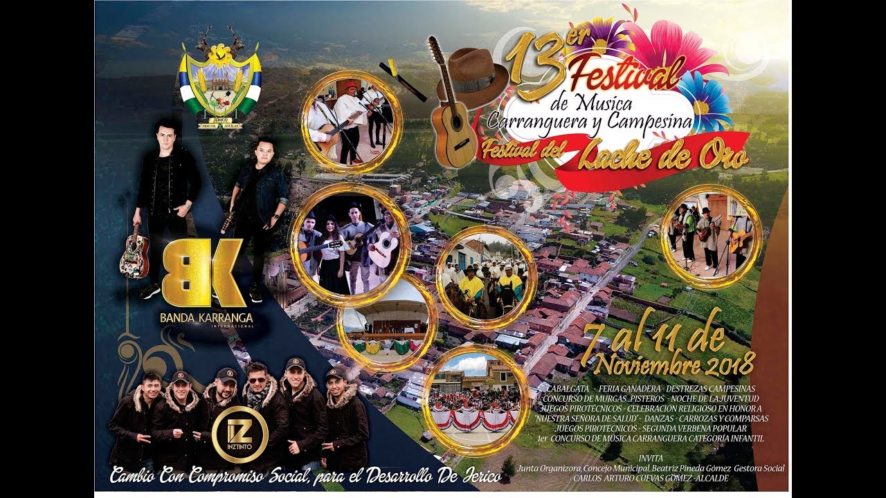 RESUMEN FESTIVAL DE LACHE DE ORO Y MUSICA CARANGUERA  Y CAMPESINA JERICÓ AÑO 2018