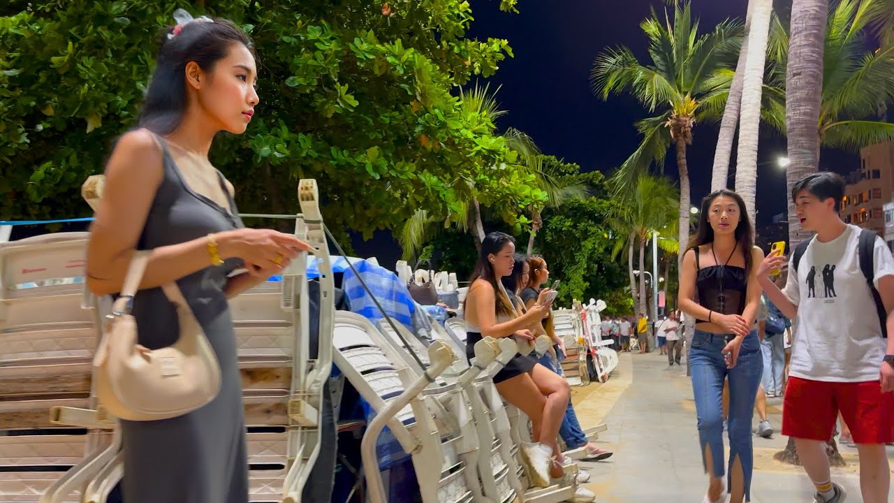 [4K] How is Thailand Now? Pattaya Beach Road, Freelancers!