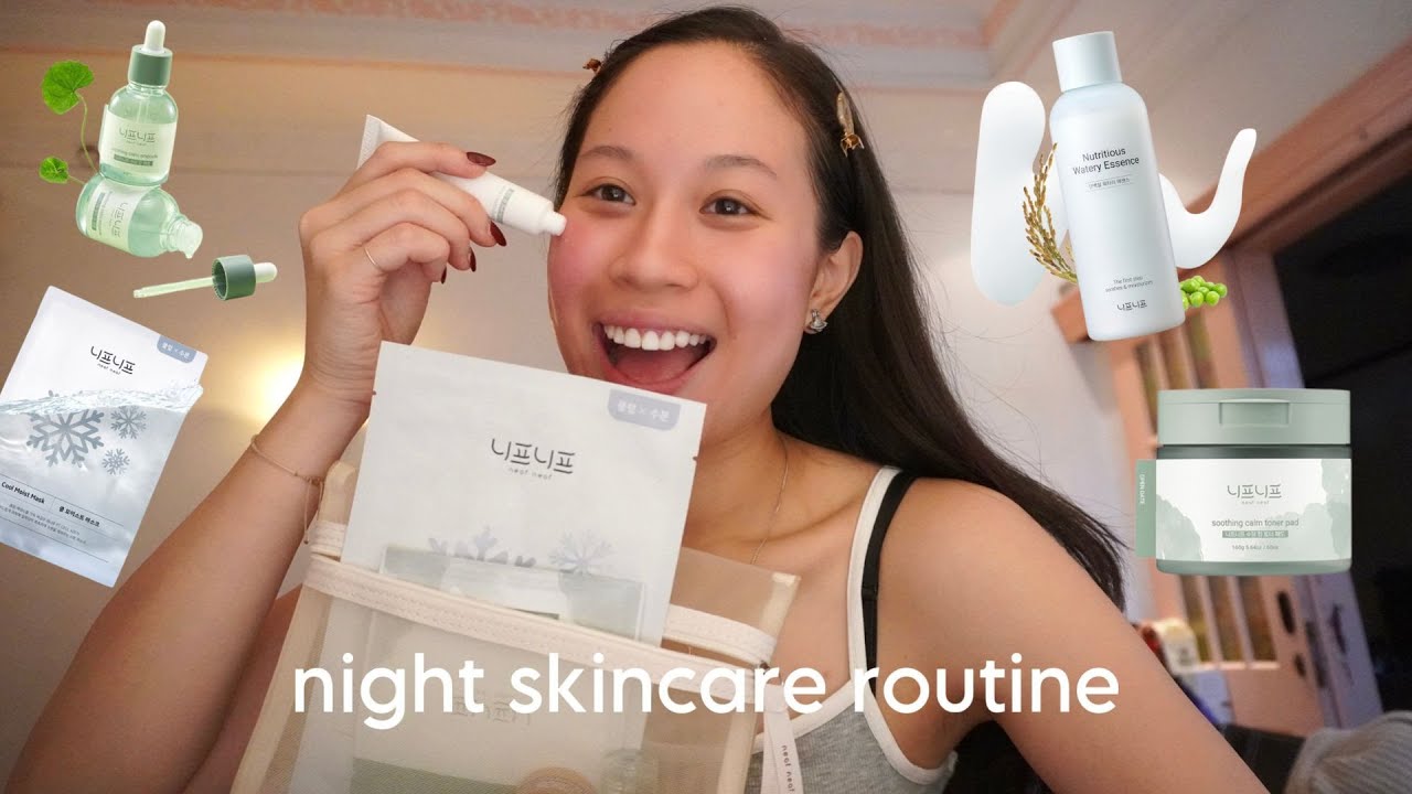 Night Skincare Routine│glowy + glassy skin, neaf neaf products *jhope's noona skincare brand