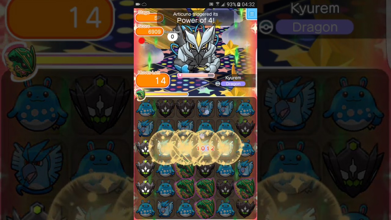 Pokemon Shuffle Mobile Ultra Challenge Black Kyurem ITEMLESS 2『ポケとる スマホ版』ブラックキュレム ハイパーチャレンジ21/3/2017