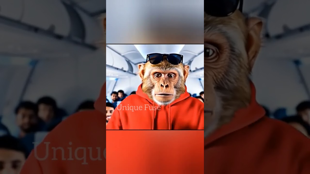 Monkey Vlogger in Flight ✈️. #shorts #viral #funny #monkey