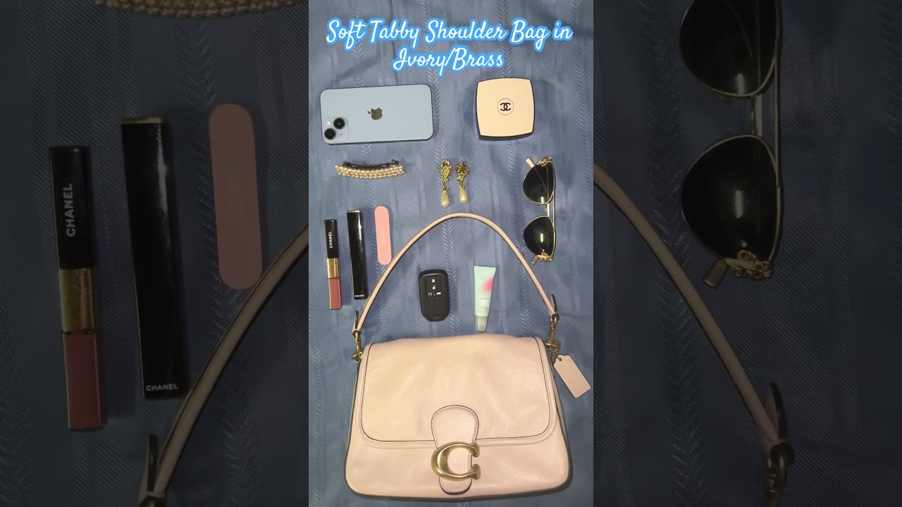 What&rsquo;s in my bag 2024 Coach Soft Tabby #coachbags #coachtabby #chanel