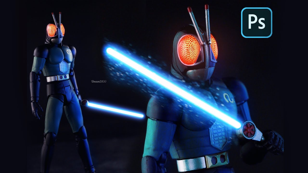 LIGHTSABER EFFECT TUTORIAL WITH PHOTOSHOP - TOY PHOTOGRAPHY