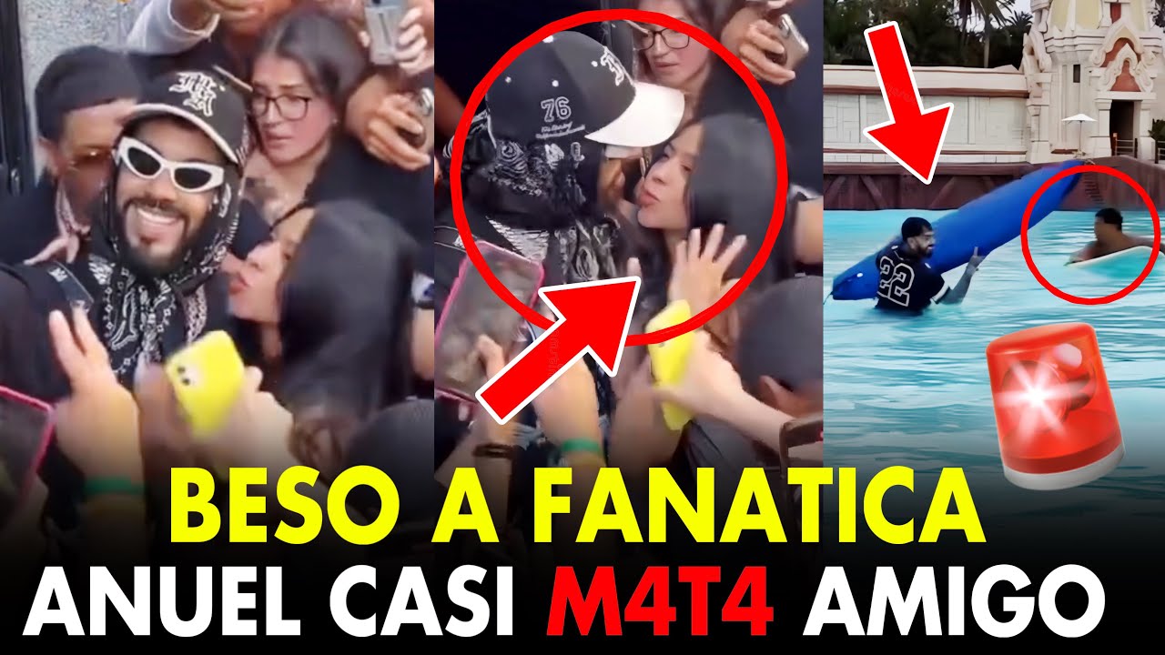 ANUEL CASI M4T4 AMIGO Y FANATICA INTENTA BESAR A ANUEL