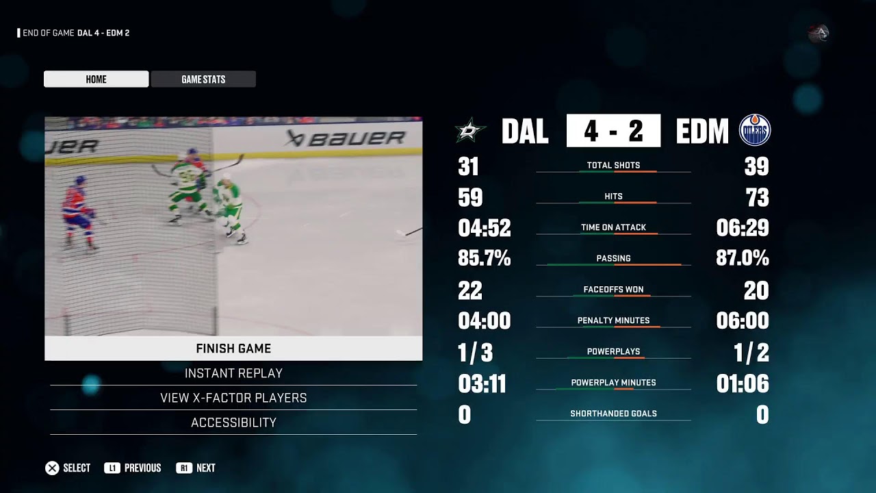 Stars vs Oilers - Full Game simulation NHL 26