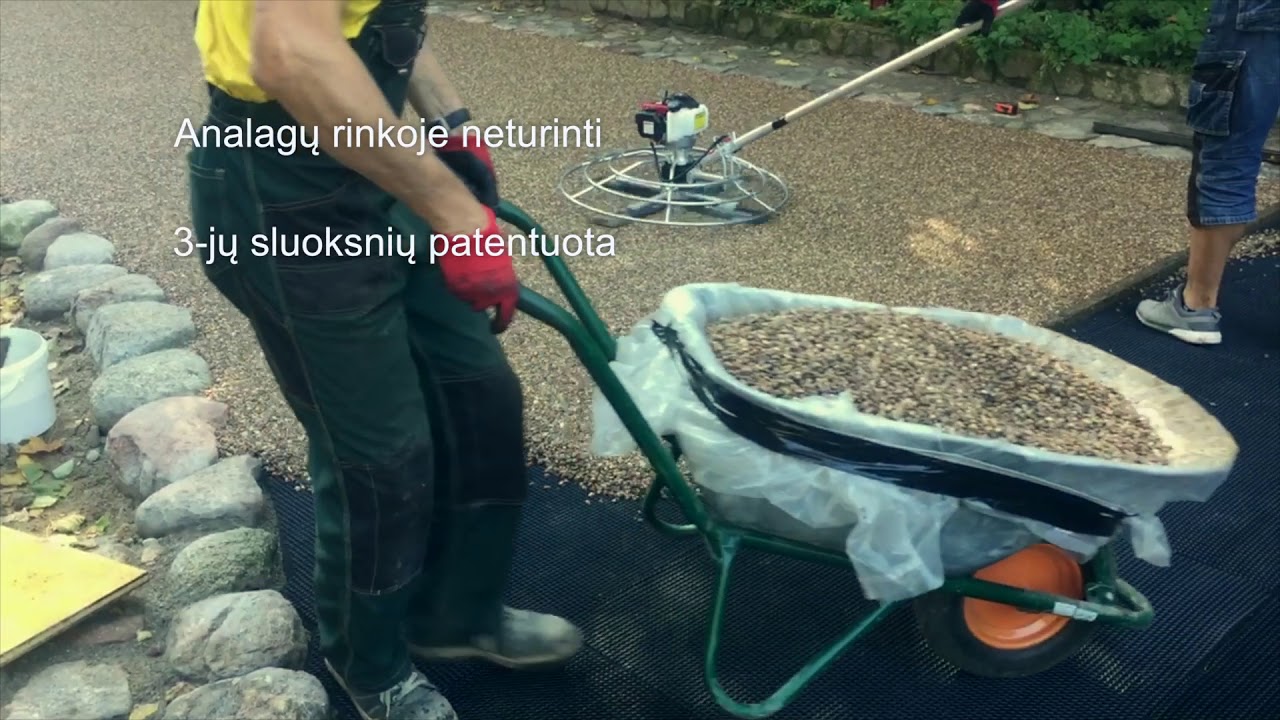 Liejamas akmenukų dangos grindinys Addagrip