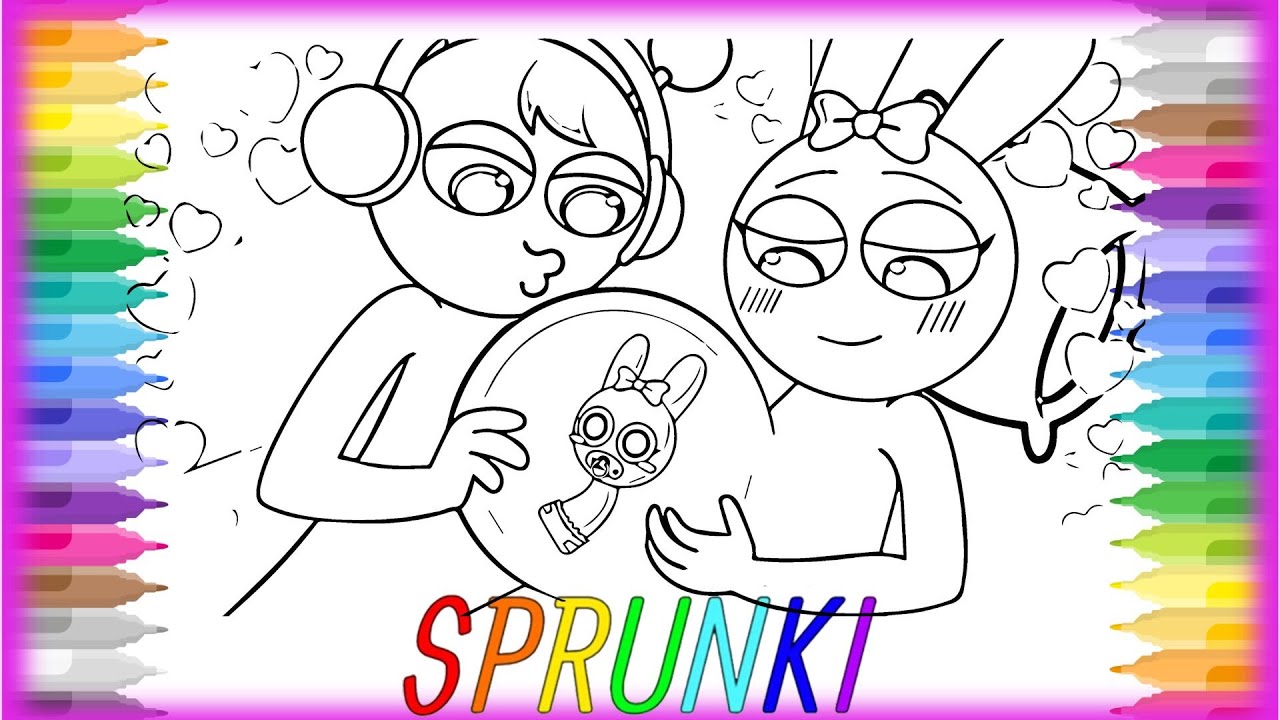 DAD OREN & MOM PINKI LOVE STORY! Coloring Pages 🔥 How to Color INCREDIBOX SPRUNKI?💞