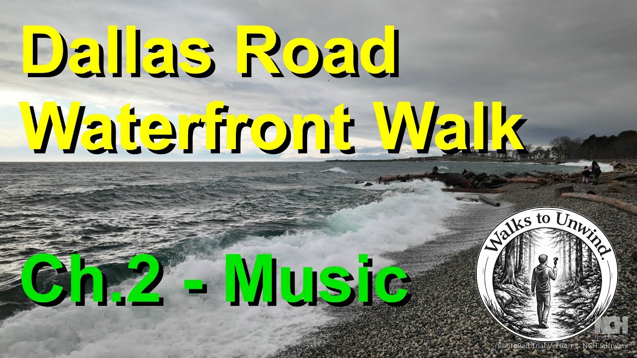 Dallas Road Waterfront Walk 🎶 Relaxing Ocean Walk w/ Calm Music | Victoria BC | Chapter 2 | 4K