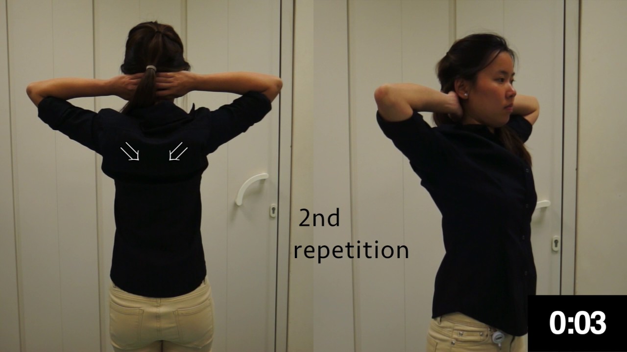 NUH Physiotherapy - Scapular Retraction (with hands behind head)