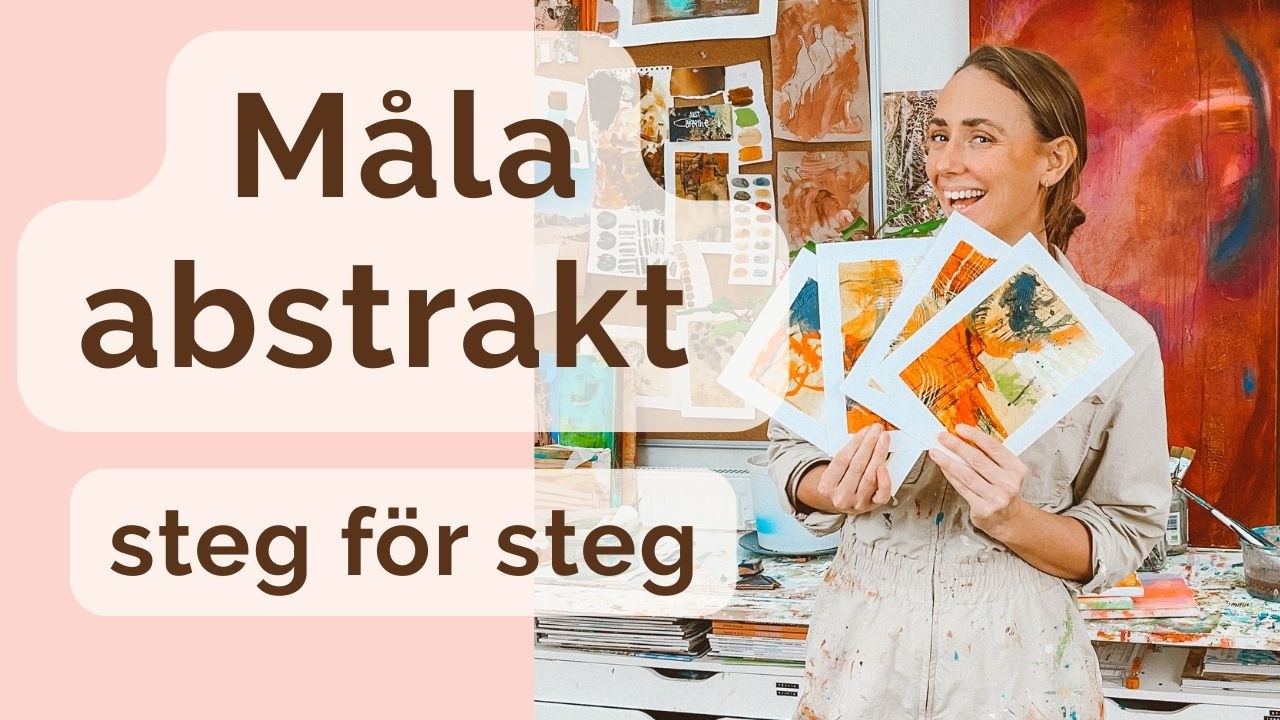 Måla med mig! Enkel abstrakt serie. Måla akryl för nybörjare.