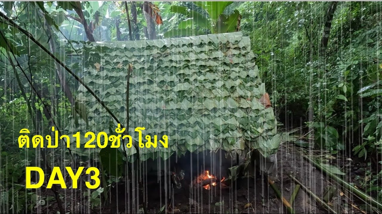 ฝนถล่มทั้งคืนทั้งวัน โชคดี ทำหลังคาเสร็จ นอนฟังเสียงฝนยาว วันที่3