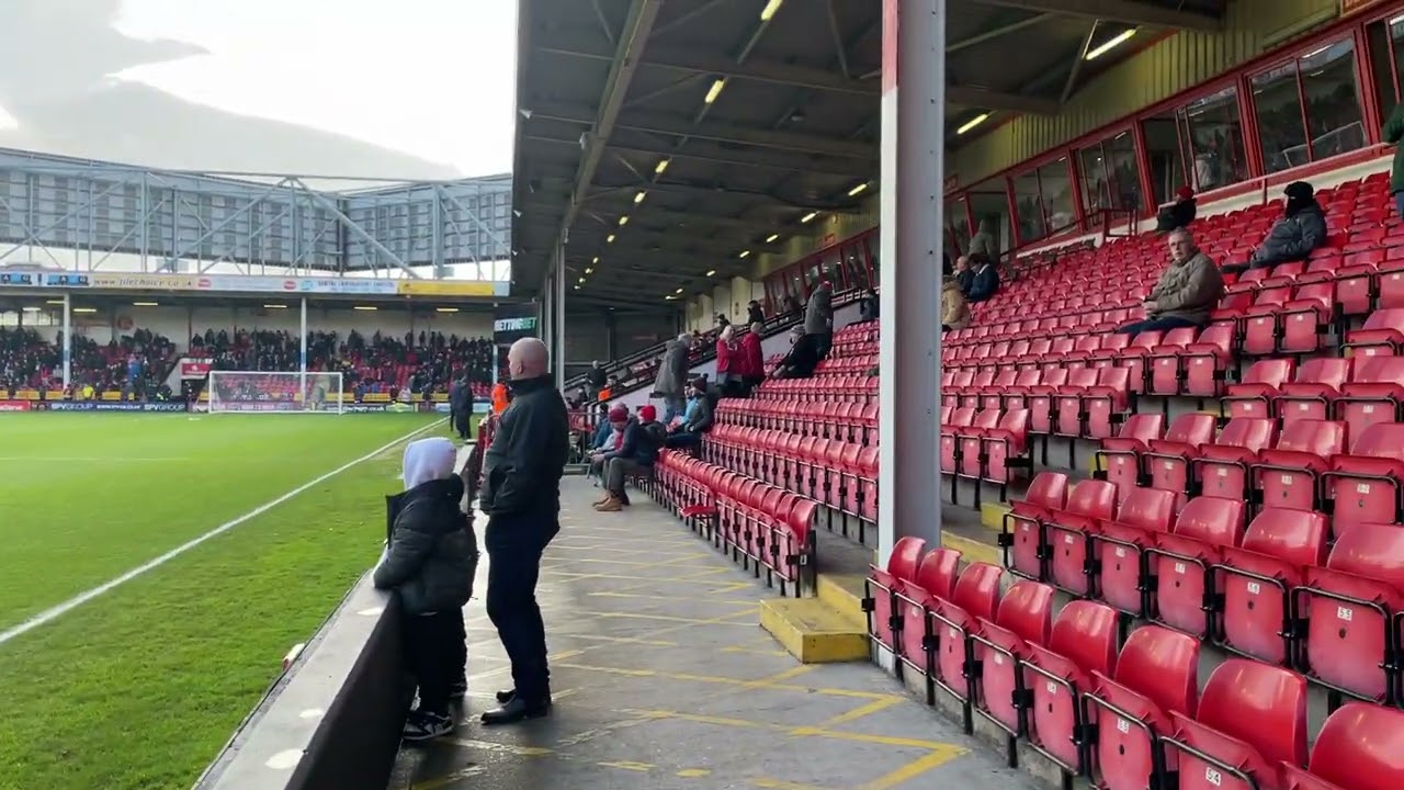 Walking into Walsall FC's Bescot Stadium