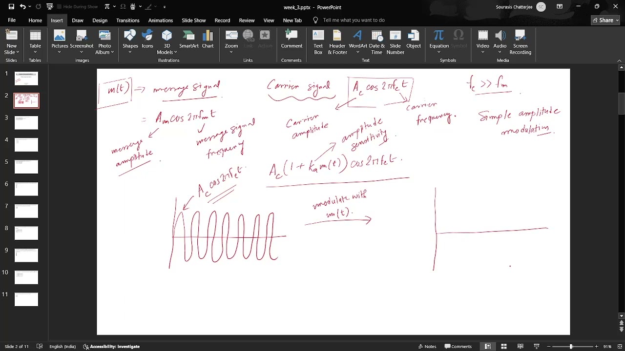 Principles of Communication Systems - I'  problem solving session 3rd week