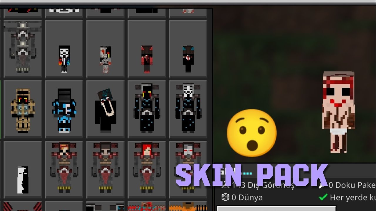 SKIN PACK DOSYASINI VERİYORUM (143) SKIN PACK (OHAA) ÇOK İYİ 😱