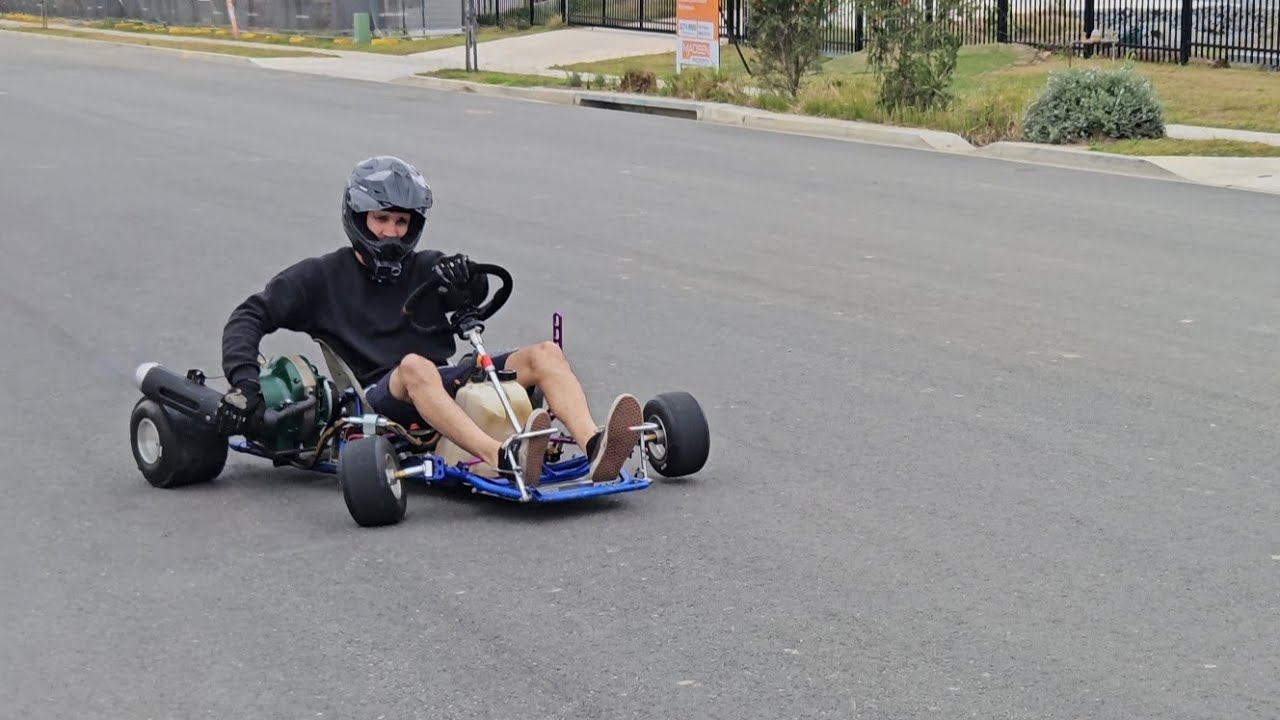 Getting SIDEWAYS in my Km48 Swapped Go kart (Part 2)