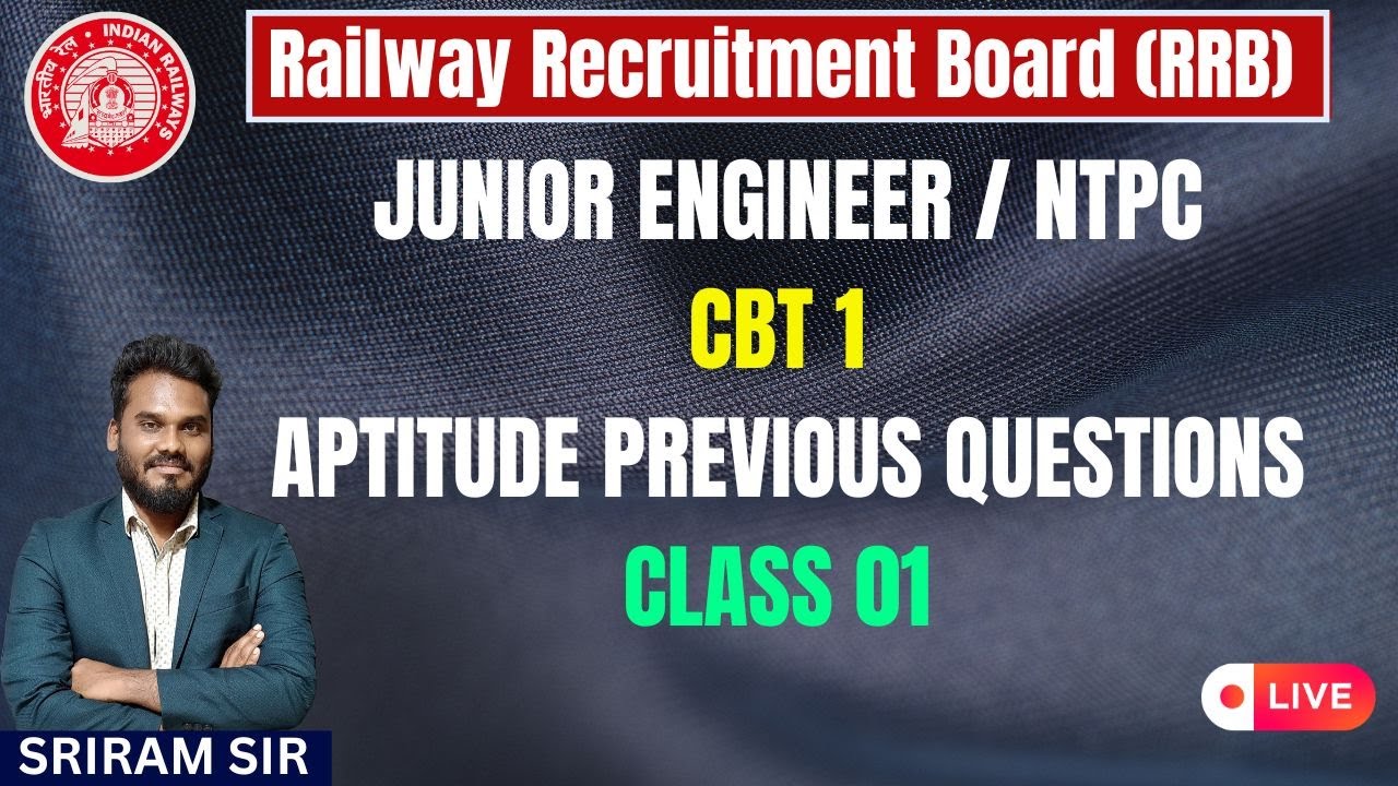 APTITUDE PREVIOUS QUESTIONS |CLASS 01 | JUNIOR ENGINEER / NTPC | CBT 1 | IN TAMIL | KTA