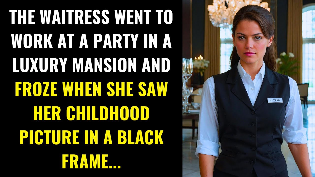 THE WAITRESS WAS PARALYZED WHEN SHE SAW HER CHILDHOOD PHOTO IN A BLACK FRAME IN THE MANSION...
