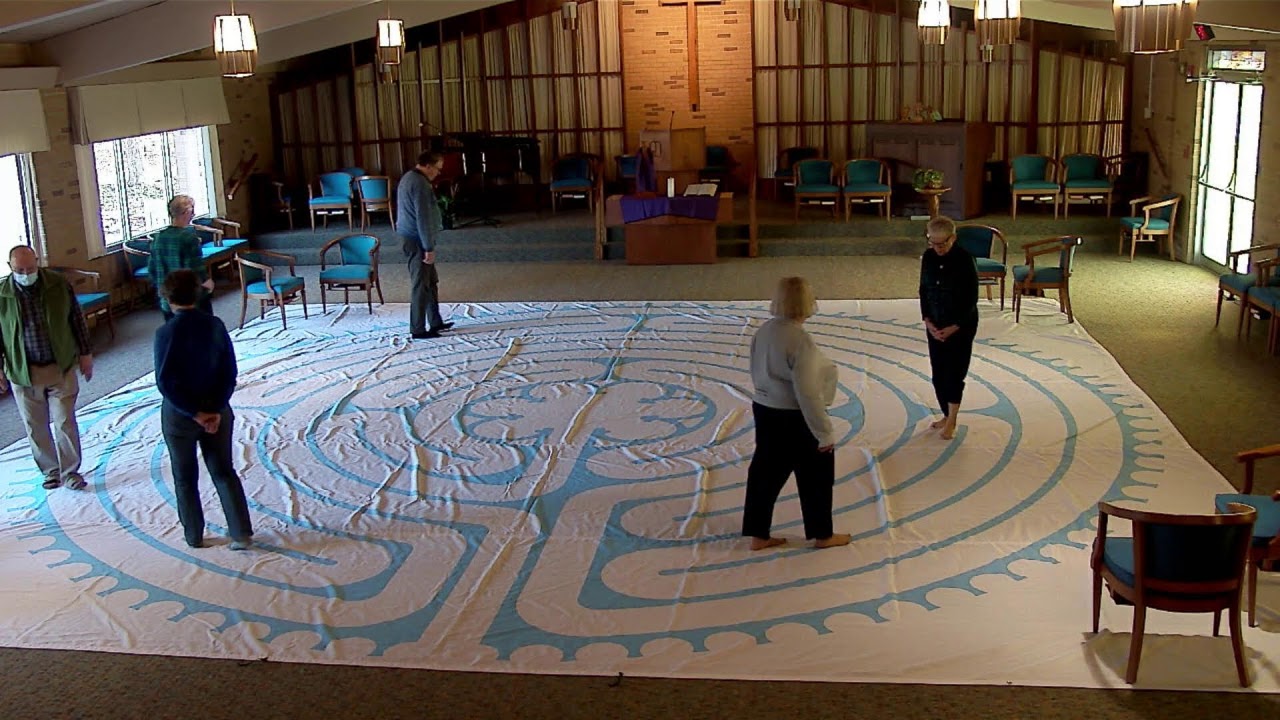 Oasis:  Feb. 25, 2025, Labyrinth, David and Kim