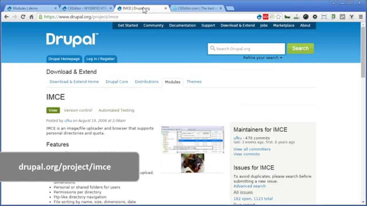 CKEditor + IMCE | Drupal 7