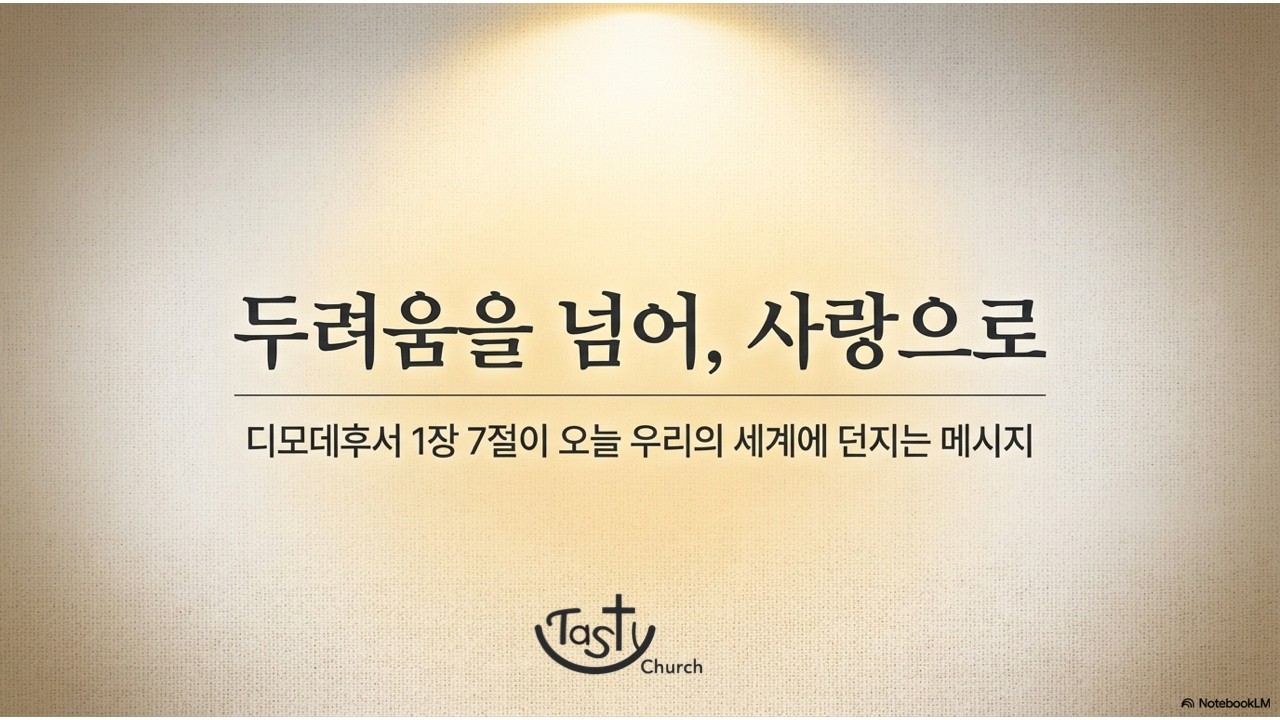 사순절설교 #2 “두려움을 넘어 사랑으로