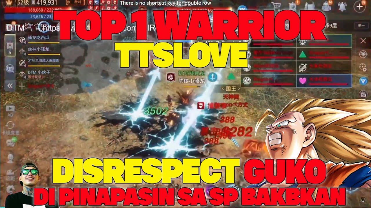 MIR4 TOP 1 WARRIOR TTSLOVE DISRESPECT GUKO DI PINAPANSIN SA BAKBAKAN SA SP |