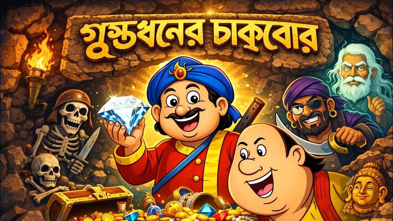 গুপ্তধনের রহস্য গোপাল ভার #কার্টুন 