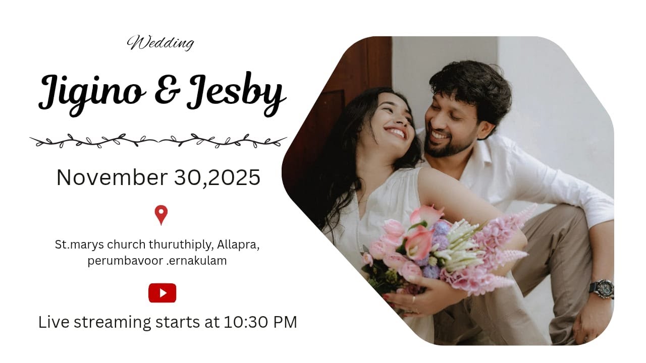 Jigino & Jesby | Wedding | 30.11.25 | Live Streaming