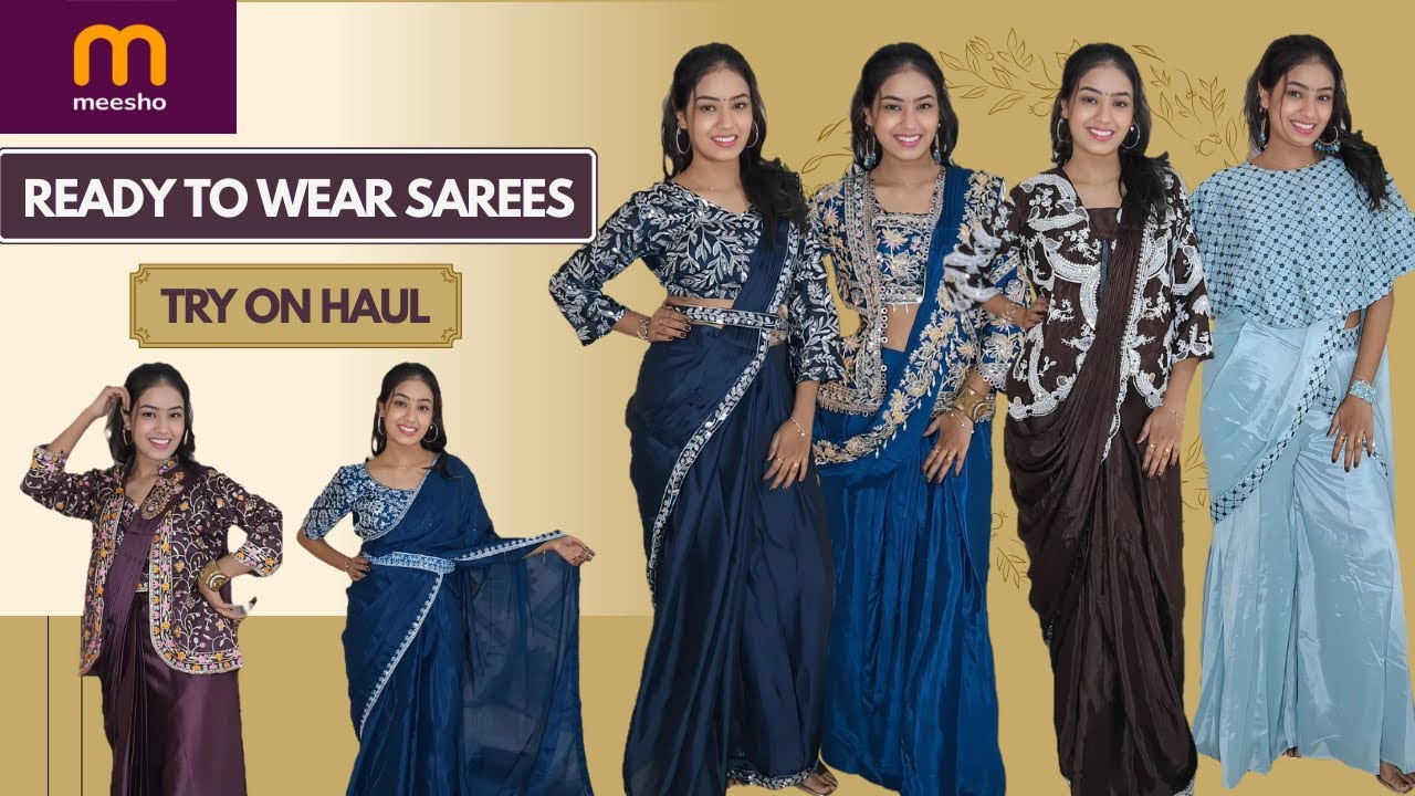 Meesho Ready To Wear Saree Try-On | No Pleats Saree | Honest Review 2026🤩✨