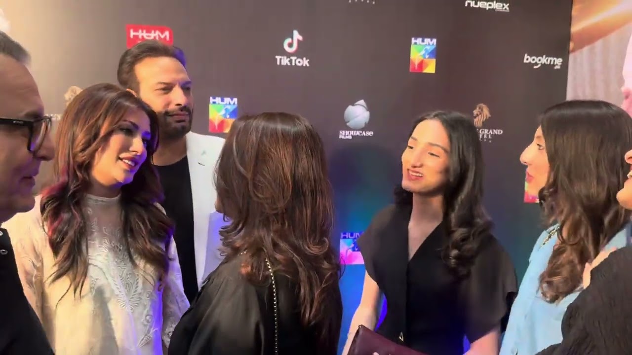 Showbiz stars at an event in Karachi