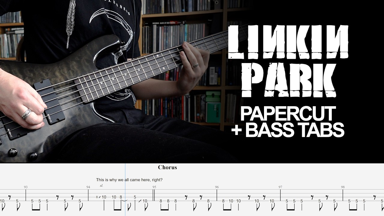 Linkin Park - Papercut - Bass Cover + tabs