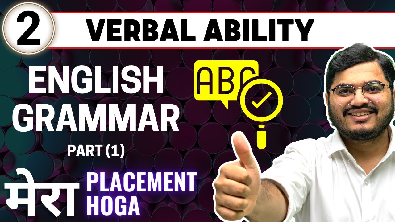 🛑Lecture 2 - English Grammar Part 1 | Noun | Mera Placement Hoga | Verbal Ability