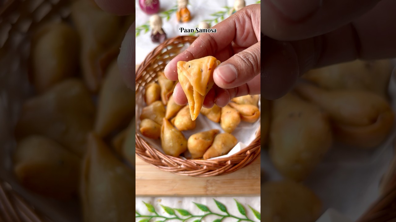 Paan Samosa Recipe | Unique Paan Shape Samosa | Crispy Indian Snack #shorts