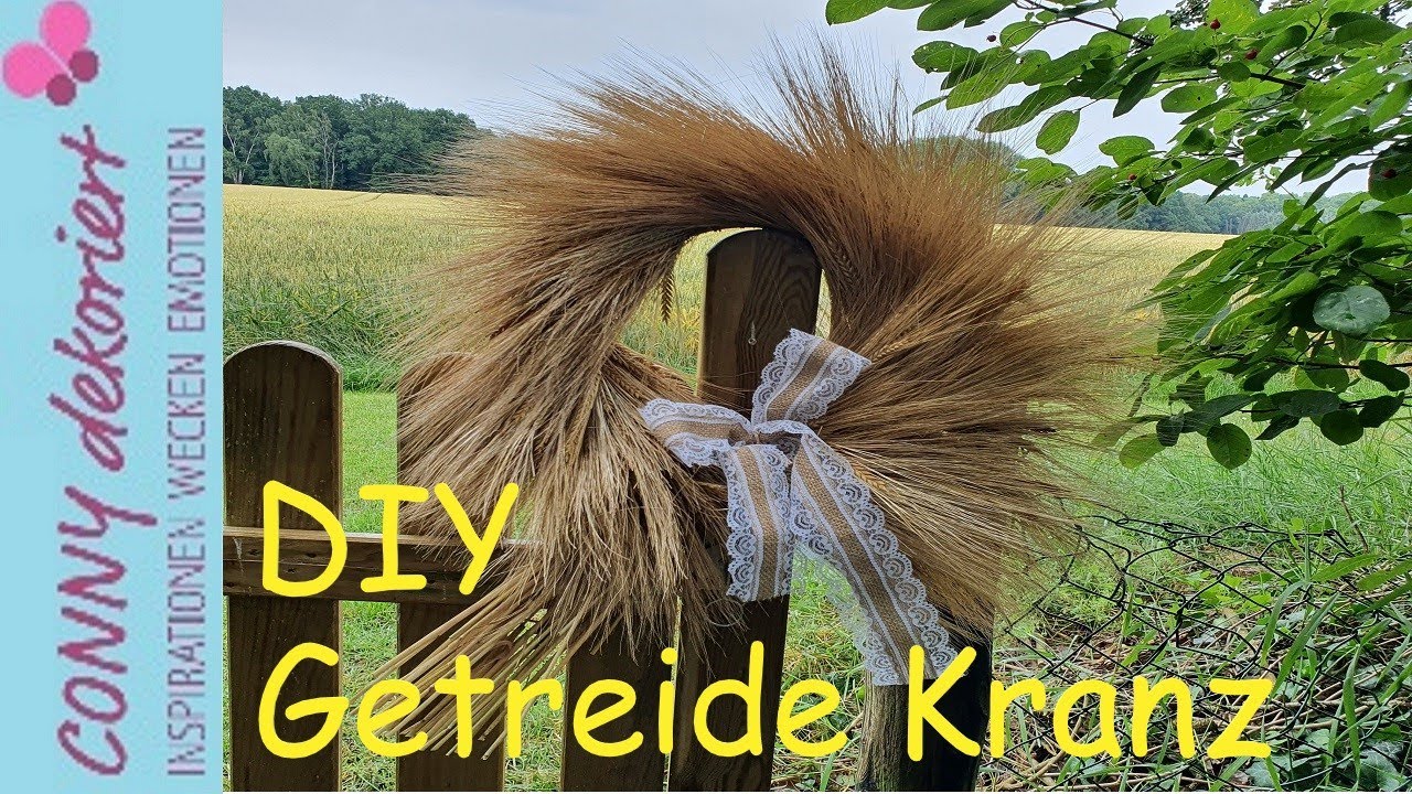 DIY Getreide Kranz | Gerste Kranz für die Tür, Wand und als Tisch Deko