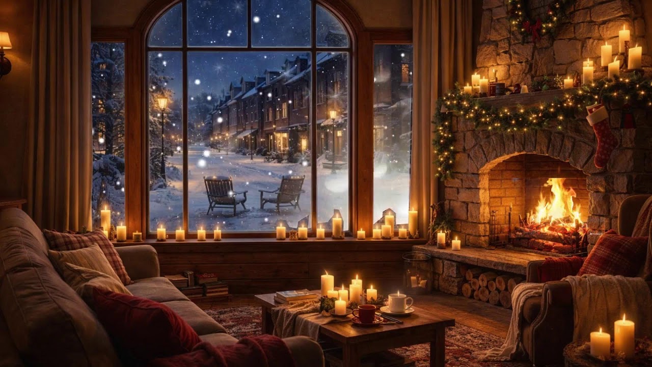 This Winter Night Feels Like Home 🔥 Deep Sleep Fireplace Ambience