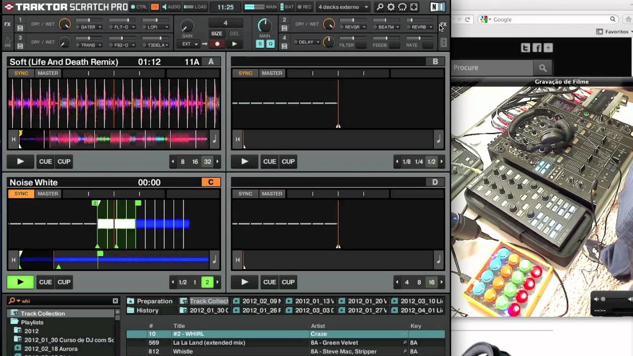 Ilan Kriger set-up de DJ  Abril de 2012  (Traktor + Audio 10 + Controladores MIDI)
