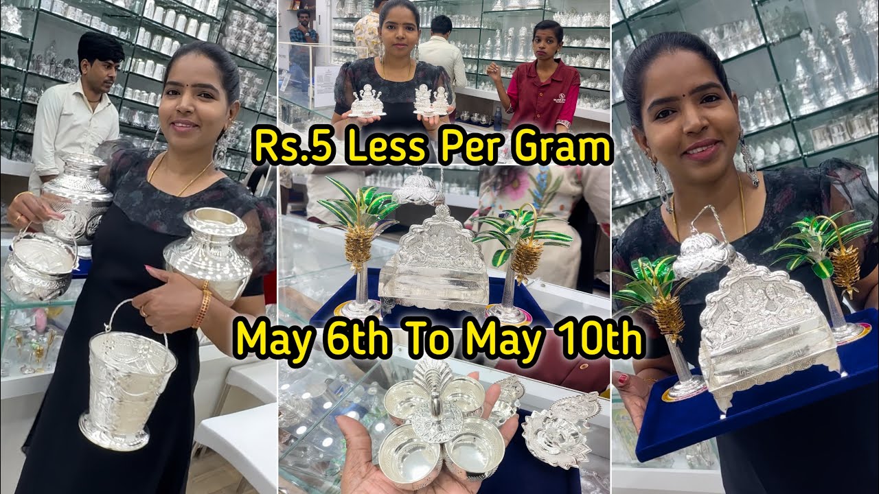 RS.5 less per Gram wholesale Prices Silver Idols Vilaku Akshaya Trithiya Sale Direct Manufacture