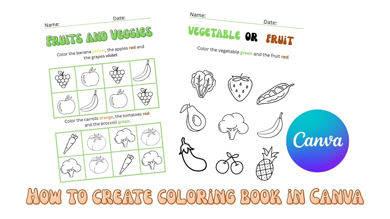 How to create coloring book in Canva