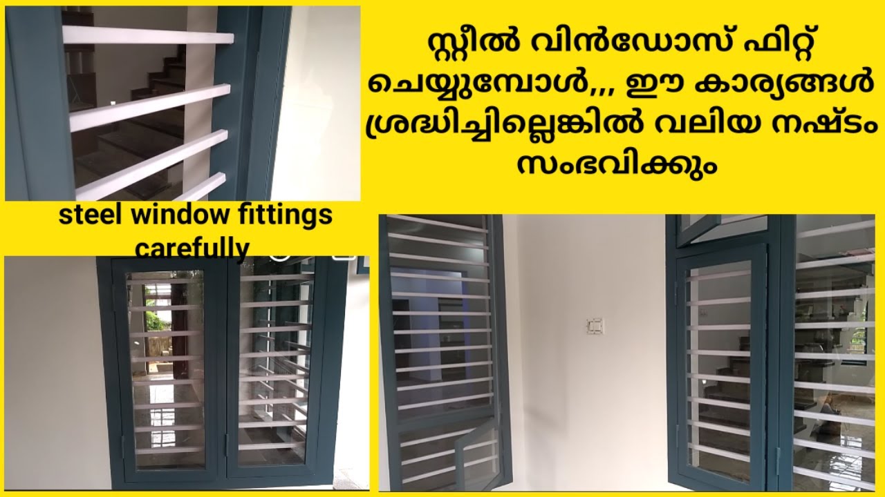 steel window and door pls carefull glass fitting/house design painting#i love god